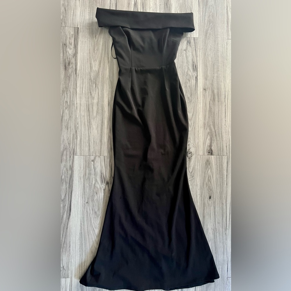 Katie May designer floor length black dress